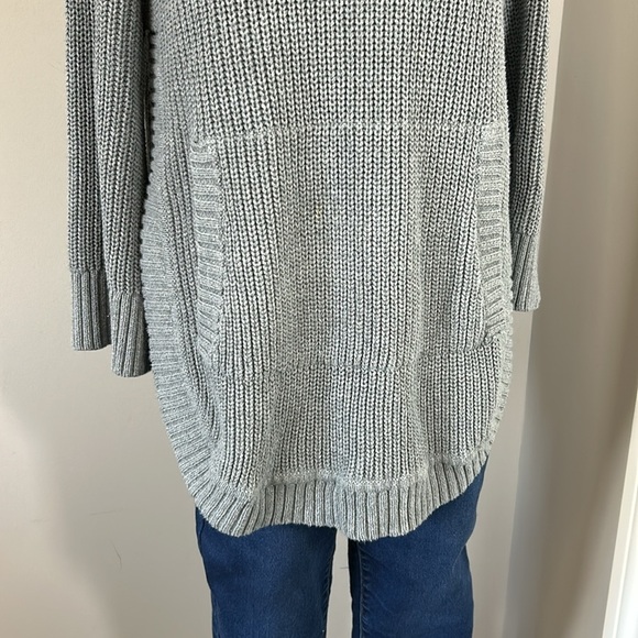 UGG Raelynn Knit Sweater Pullover Grey Turtleneck Poncho Pocket Wool Winter Sz S - Picture 4 of 14